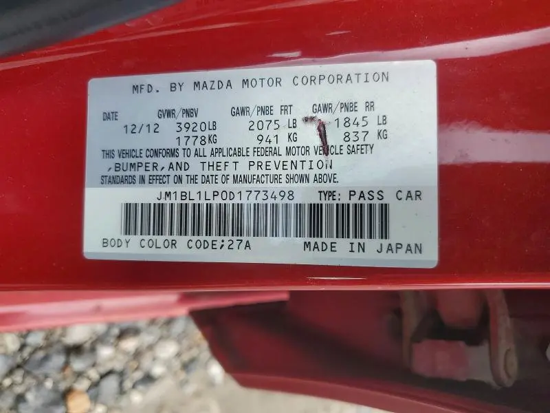 2013 MAZDA 3 I  