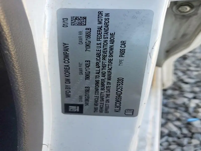 2013 CHEVROLET SPARK 1LT  