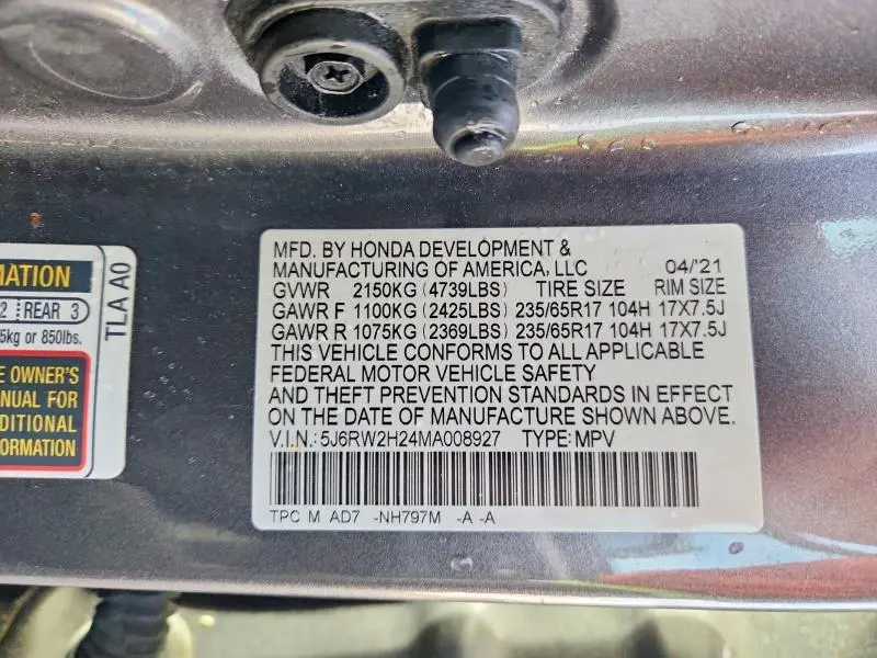 2021 HONDA CR-V LX  