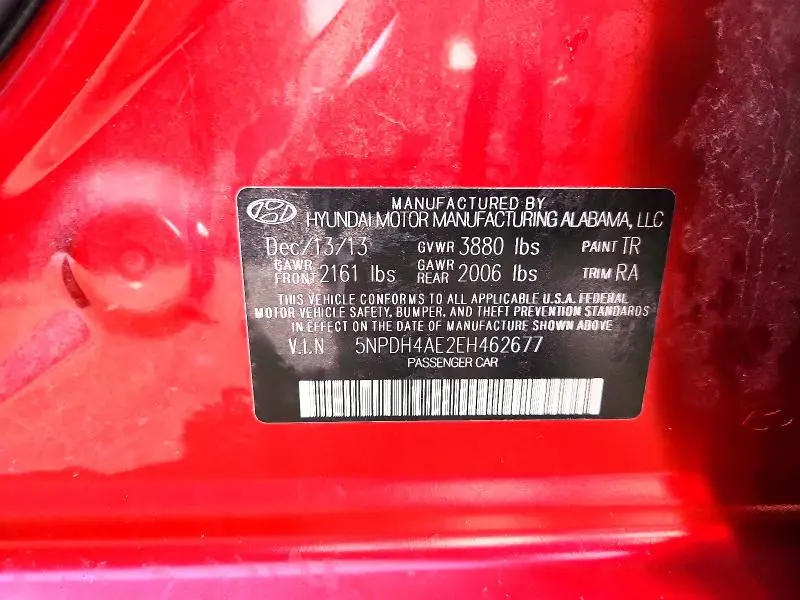 2014 HYUNDAI ELANTRA SE  