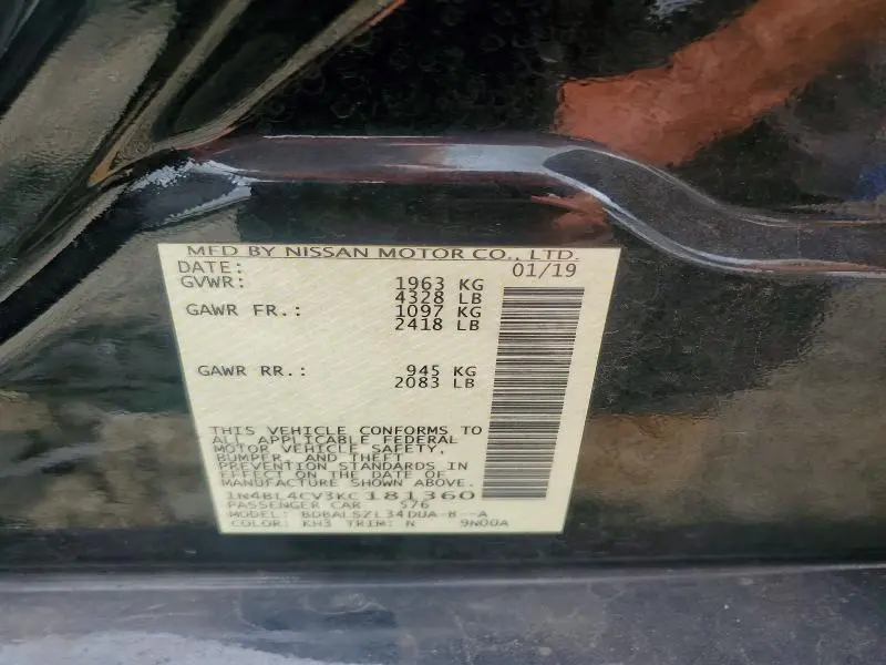 2019 NISSAN ALTIMA SR  