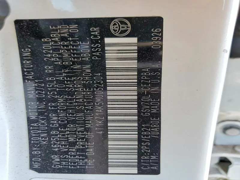 2021 TOYOTA CAMRY TRD  