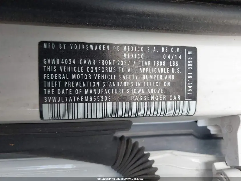 2014 VOLKSWAGEN BEETLE 2.0L TDI