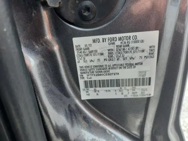 2012 FORD F250 SUPER DUTY  