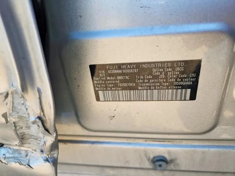 2017 SUBARU LEGACY 2.5I LIMITED  