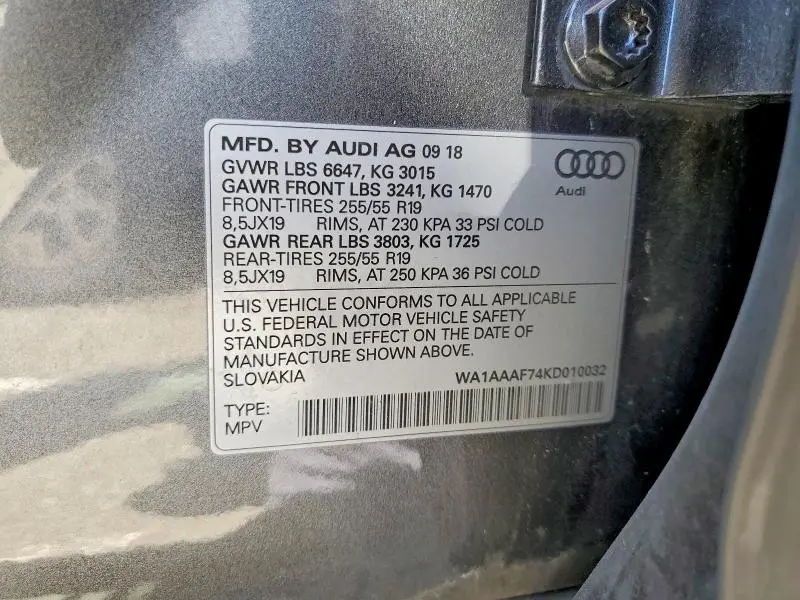 2019 AUDI Q7 PREMIUM  