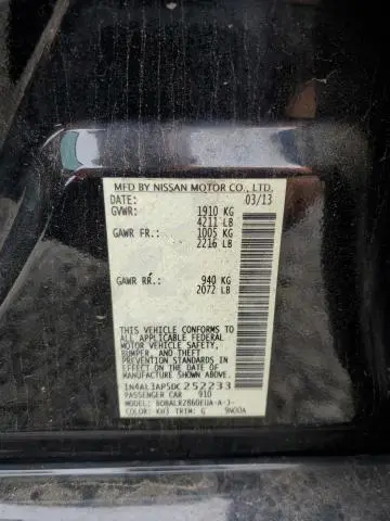 2013 NISSAN ALTIMA 2.5  