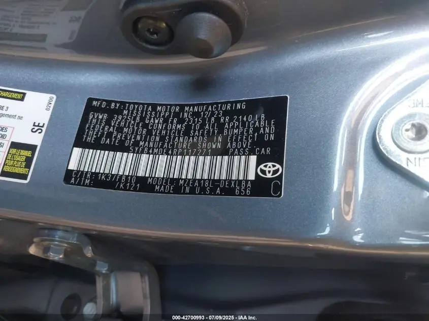 2024 TOYOTA COROLLA LE