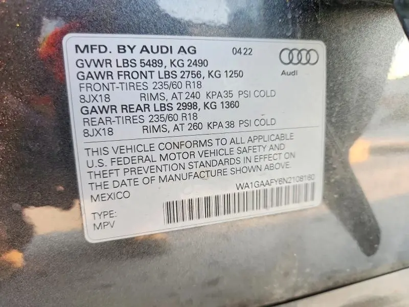 2022 AUDI Q5 PREMIUM 45  