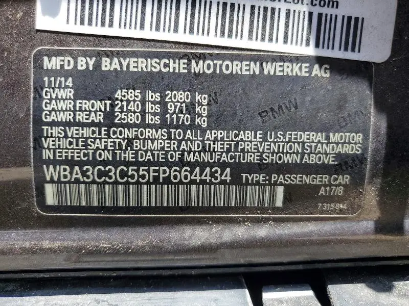 2015 BMW 320 I XDRIVE  