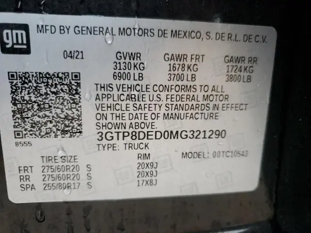 2021 GMC SIERRA C1500 SLT  