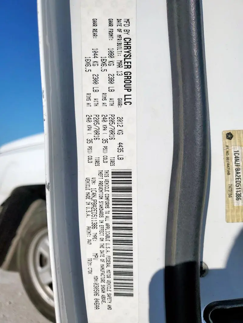 2014 JEEP PATRIOT SPORT  