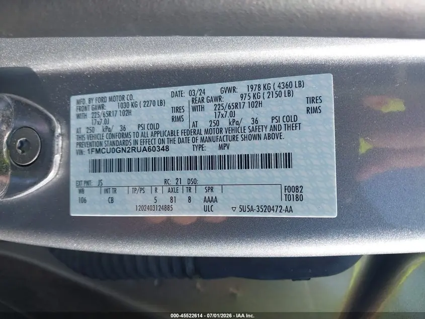2024 FORD ESCAPE ACTIVE