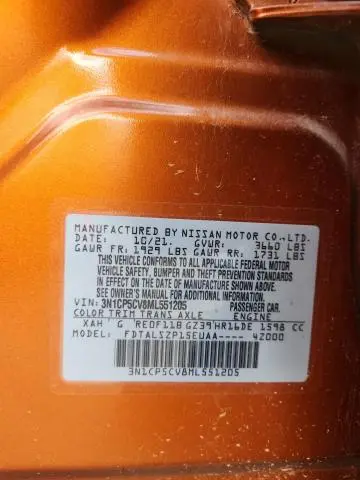 2021 NISSAN KICKS SV  