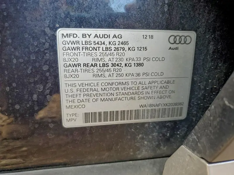 2019 AUDI Q5 PREMIUM PLUS  