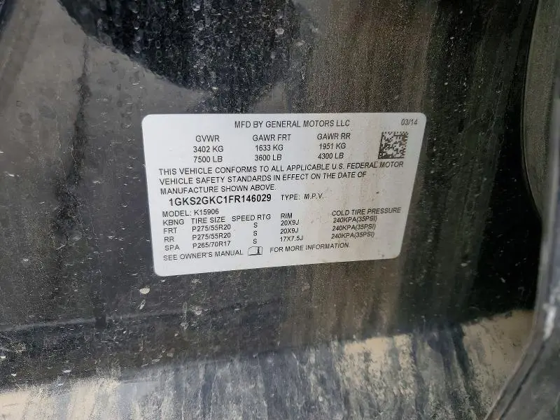 2015 GMC YUKON XL K1500 SLE  