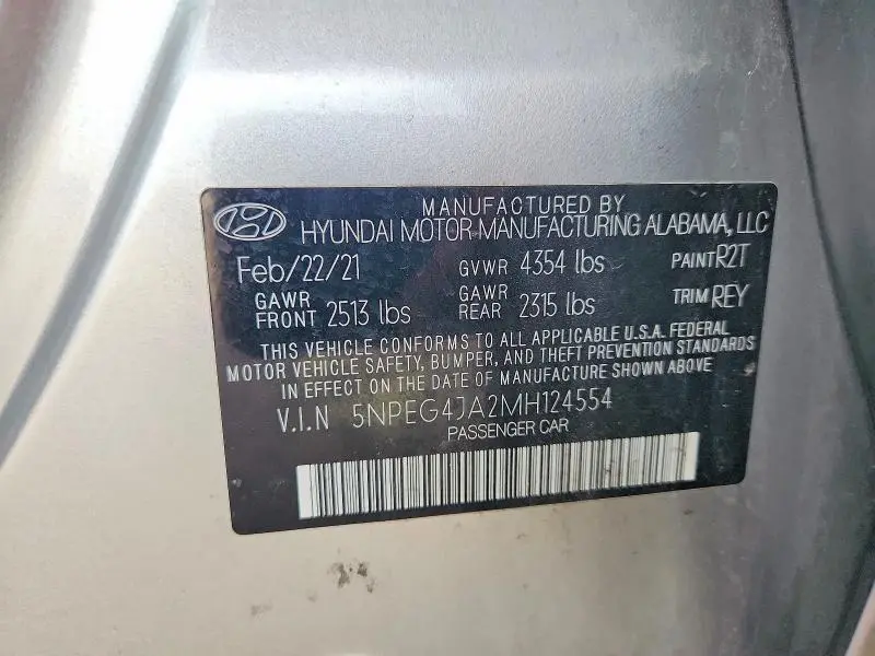 2021 HYUNDAI SONATA SE  