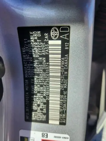 2011 TOYOTA COROLLA BASE  