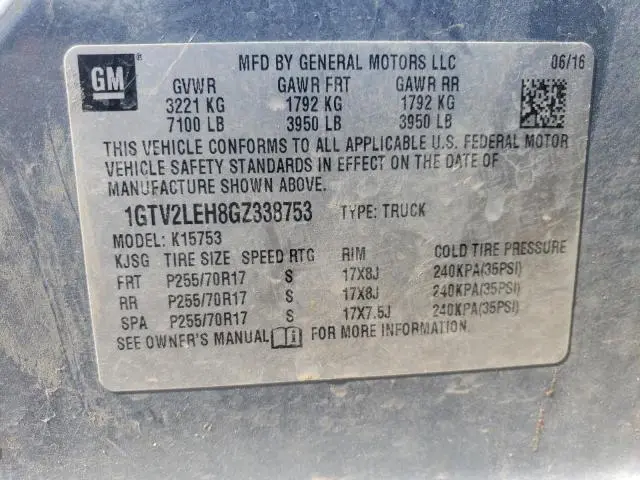 2016 GMC SIERRA K1500  