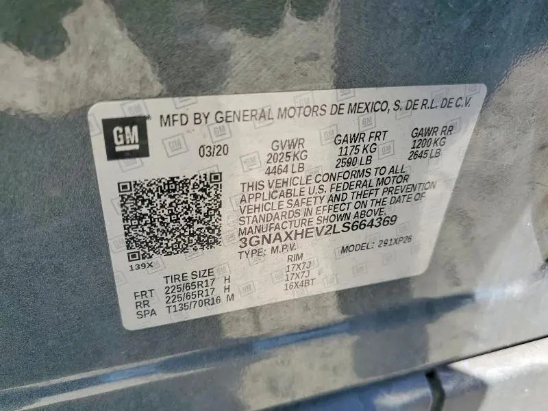 2020 CHEVROLET EQUINOX LS  