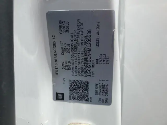 2021 CHEVROLET COLORADO   