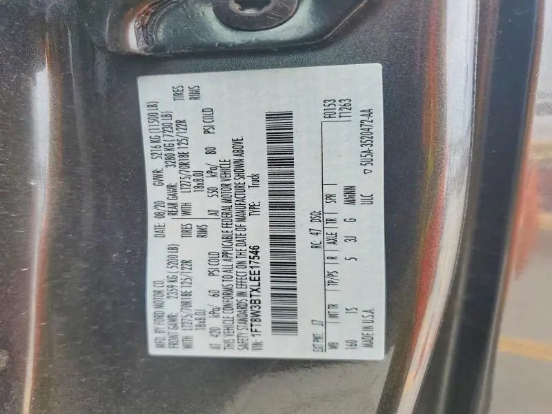 2020 FORD F350 SUPER DUTY  