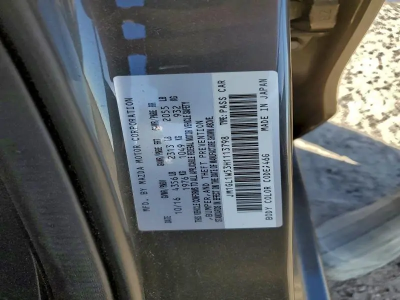 2017 MAZDA 6 GRAND TOURING  