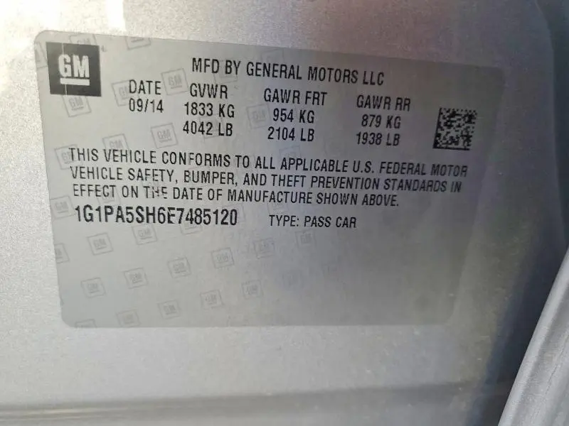 2014 CHEVROLET CRUZE LS  