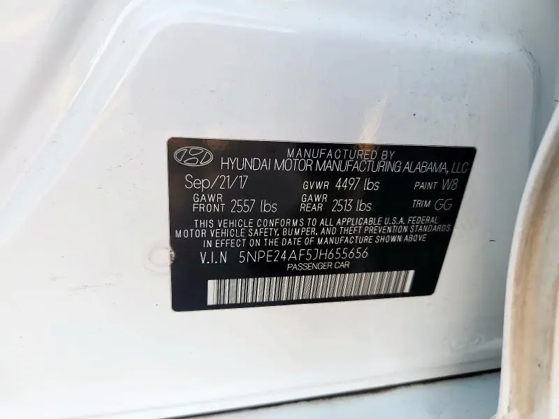 2018 HYUNDAI SONATA SE  