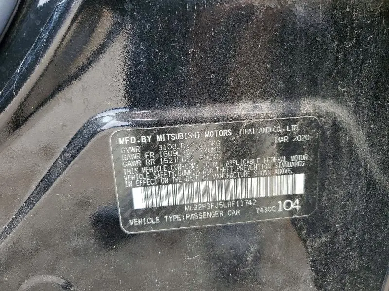 2020 MITSUBISHI MIRAGE G4 ES  