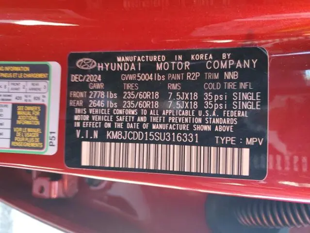 2025 HYUNDAI TUCSON SEL CONVENIENCE  