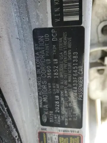 2015 KIA RIO LX  