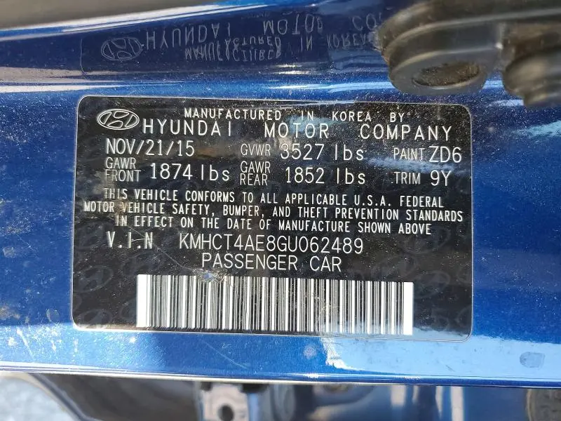 2016 HYUNDAI ACCENT   