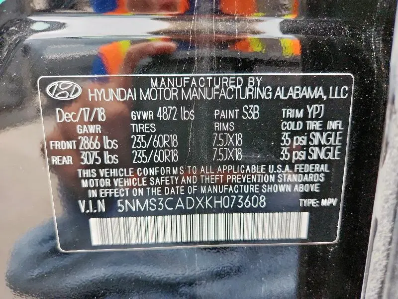 2019 HYUNDAI SANTA FE SEL  