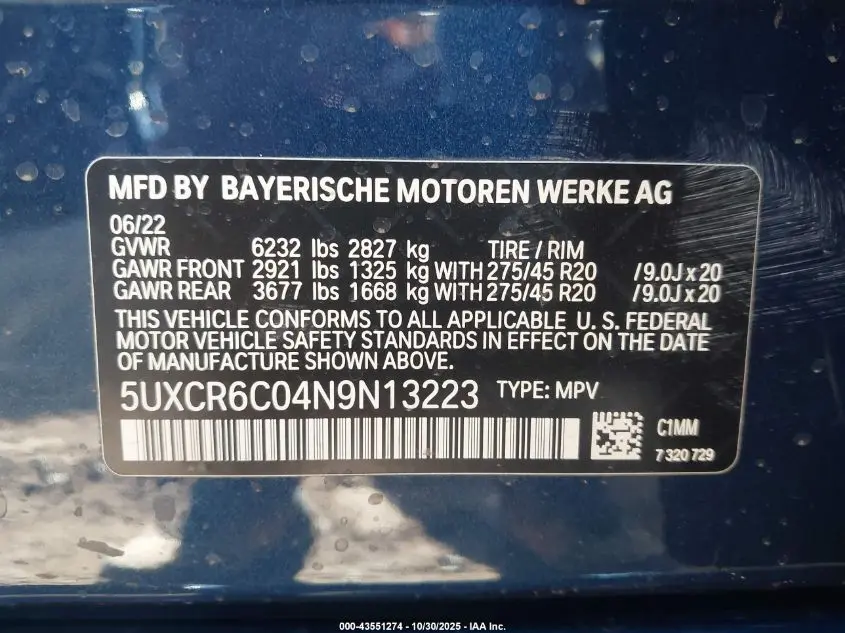 2022 BMW X5 XDRIVE40I