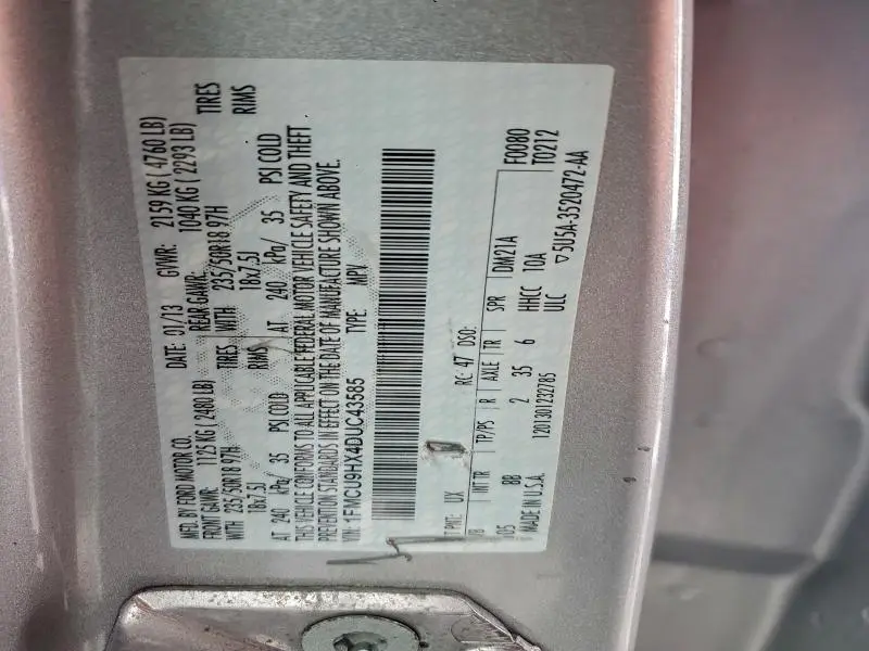 2013 FORD ESCAPE SEL  