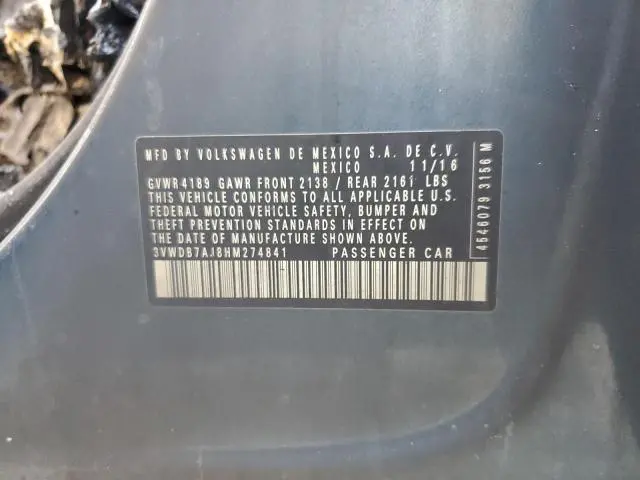 2017 VOLKSWAGEN JETTA SE  