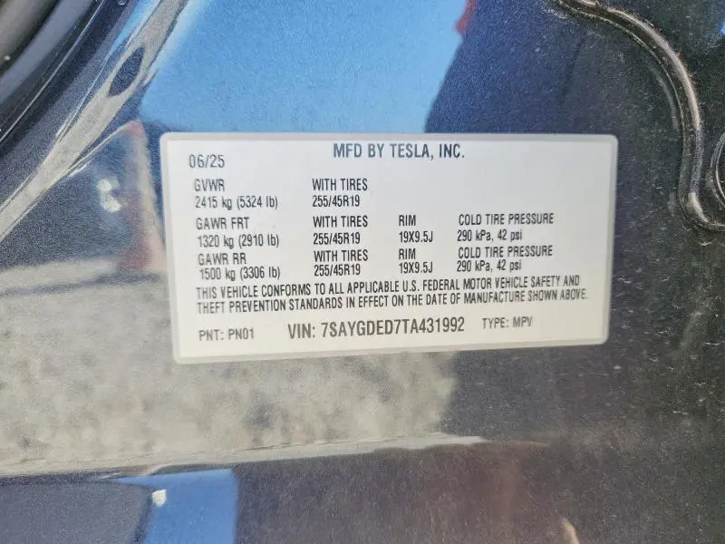 2026 TESLA MODEL Y   