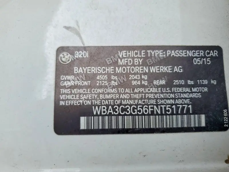 2015 BMW 320 I XDRIVE  