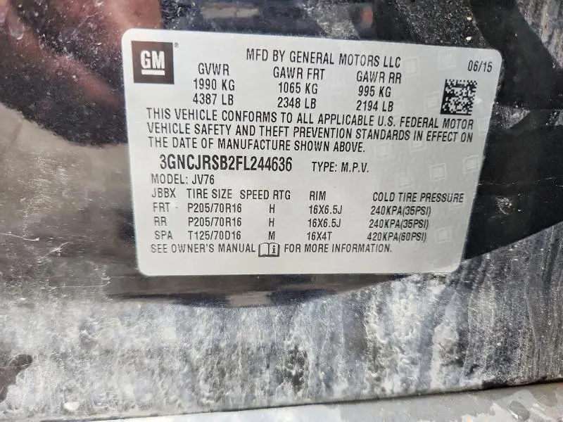 2015 CHEVROLET TRAX 1LT  