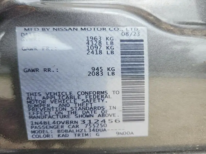 2024 NISSAN ALTIMA SV  