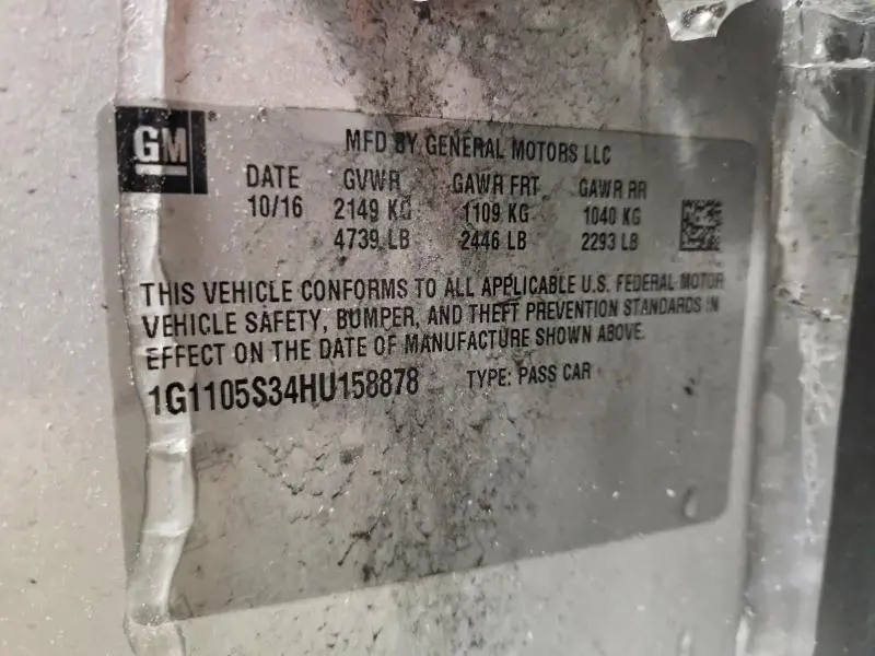 2017 CHEVROLET IMPALA LT  