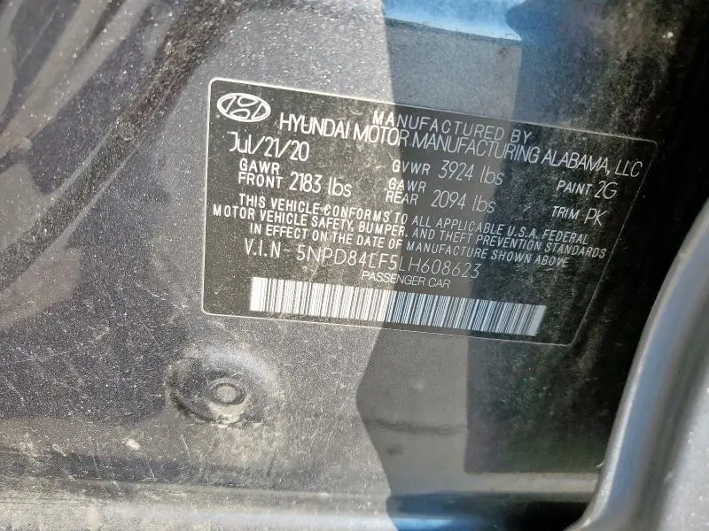 2020 HYUNDAI ELANTRA SEL  