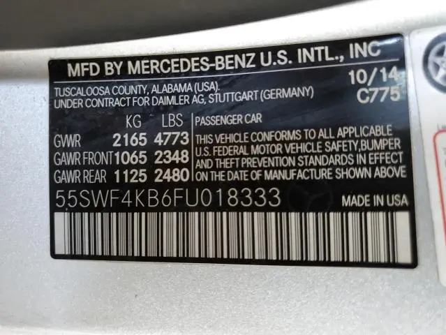 2015 MERCEDES-BENZ C 300 4MATIC  
