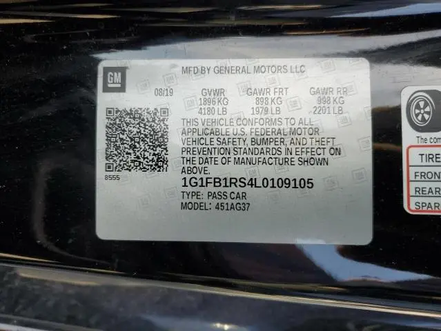 2020 CHEVROLET CAMARO LS  