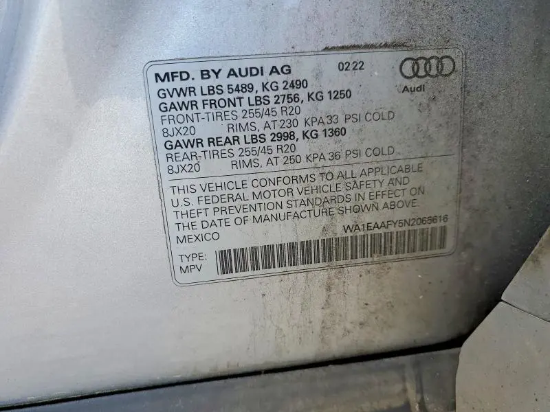 2022 AUDI Q5 PREMIUM PLUS 45  