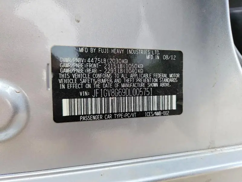 2013 SUBARU IMPREZA SE  