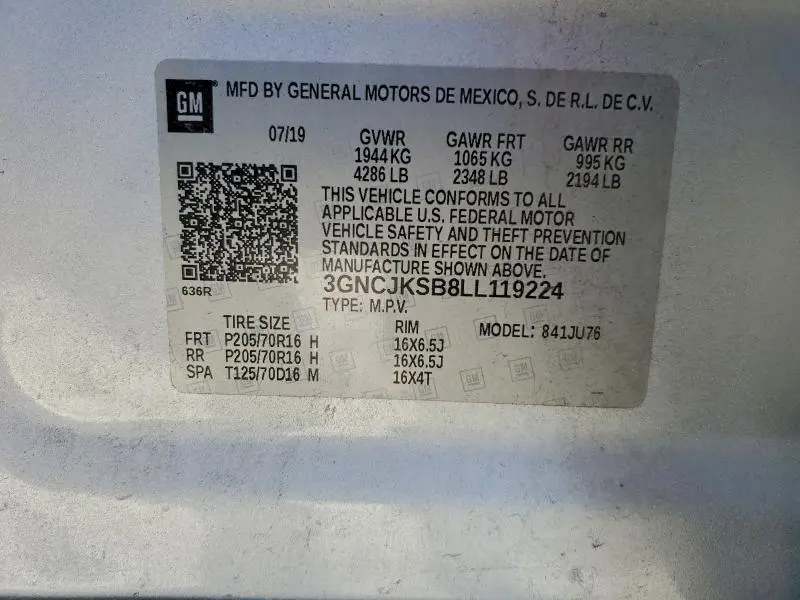 2020 CHEVROLET TRAX LS  