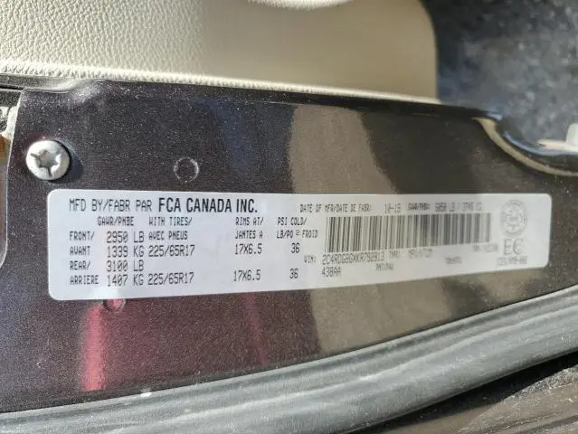 2019 DODGE GRAND CARAVAN SE  