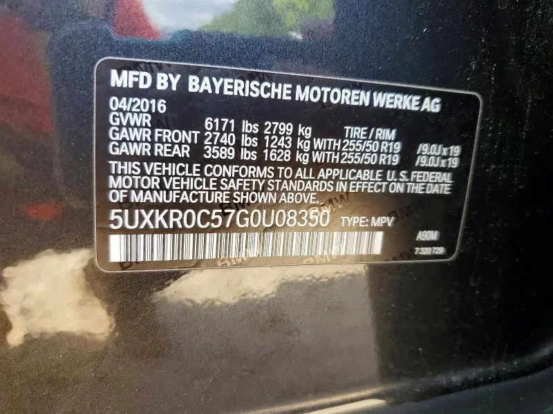 2016 BMW X5 XDRIVE35I  